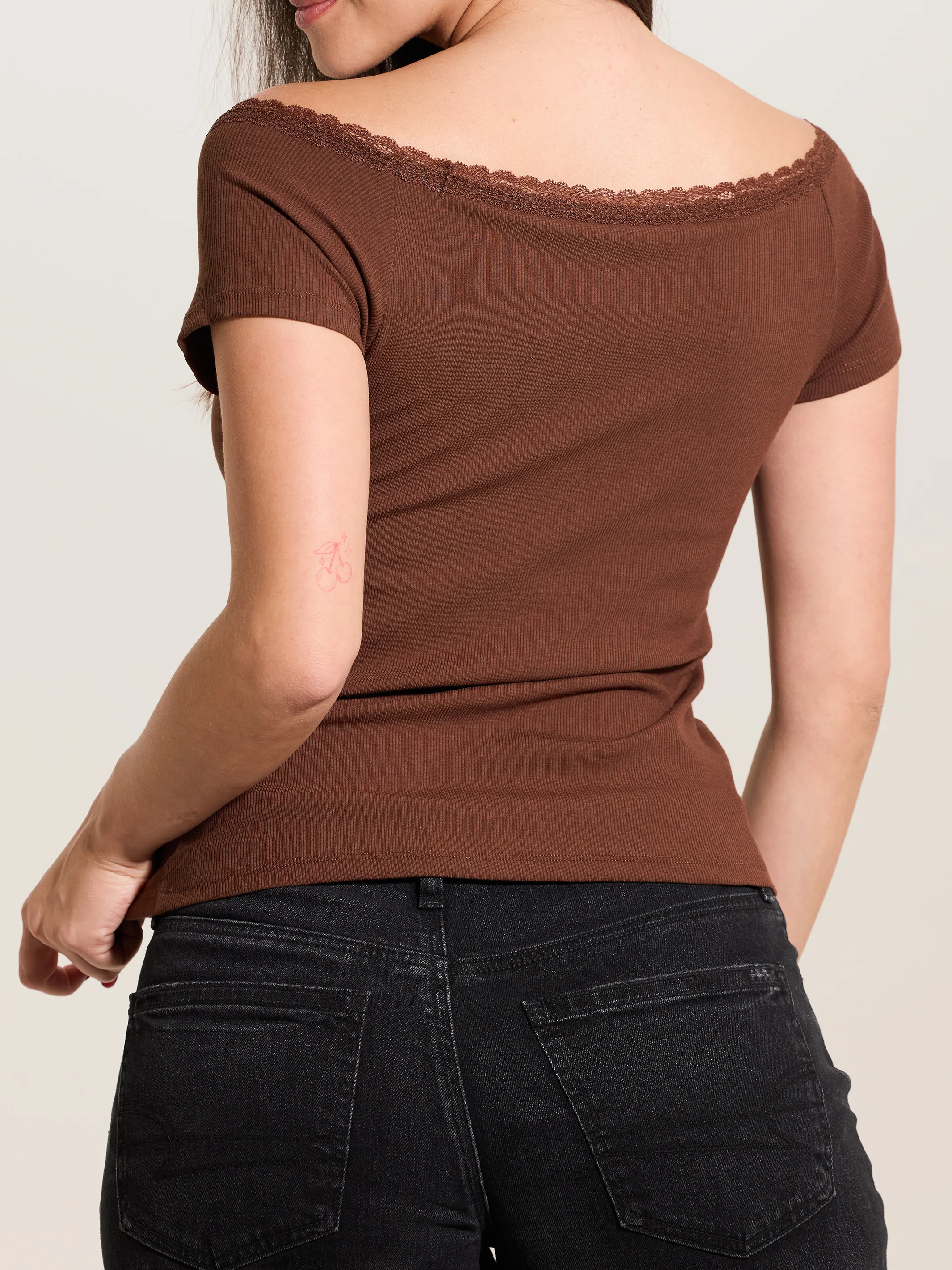 Lace Cotton Scoop Short Sleeve - Image 4