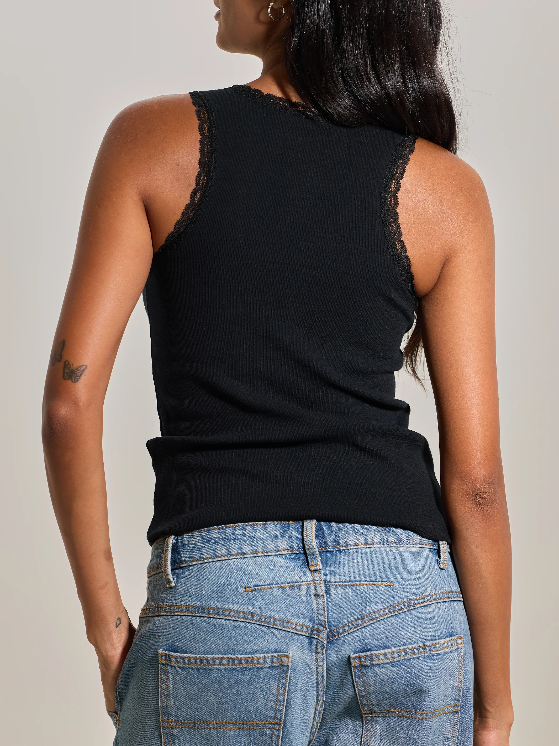 Lace Cotton V-Neck Full Length - Image 14