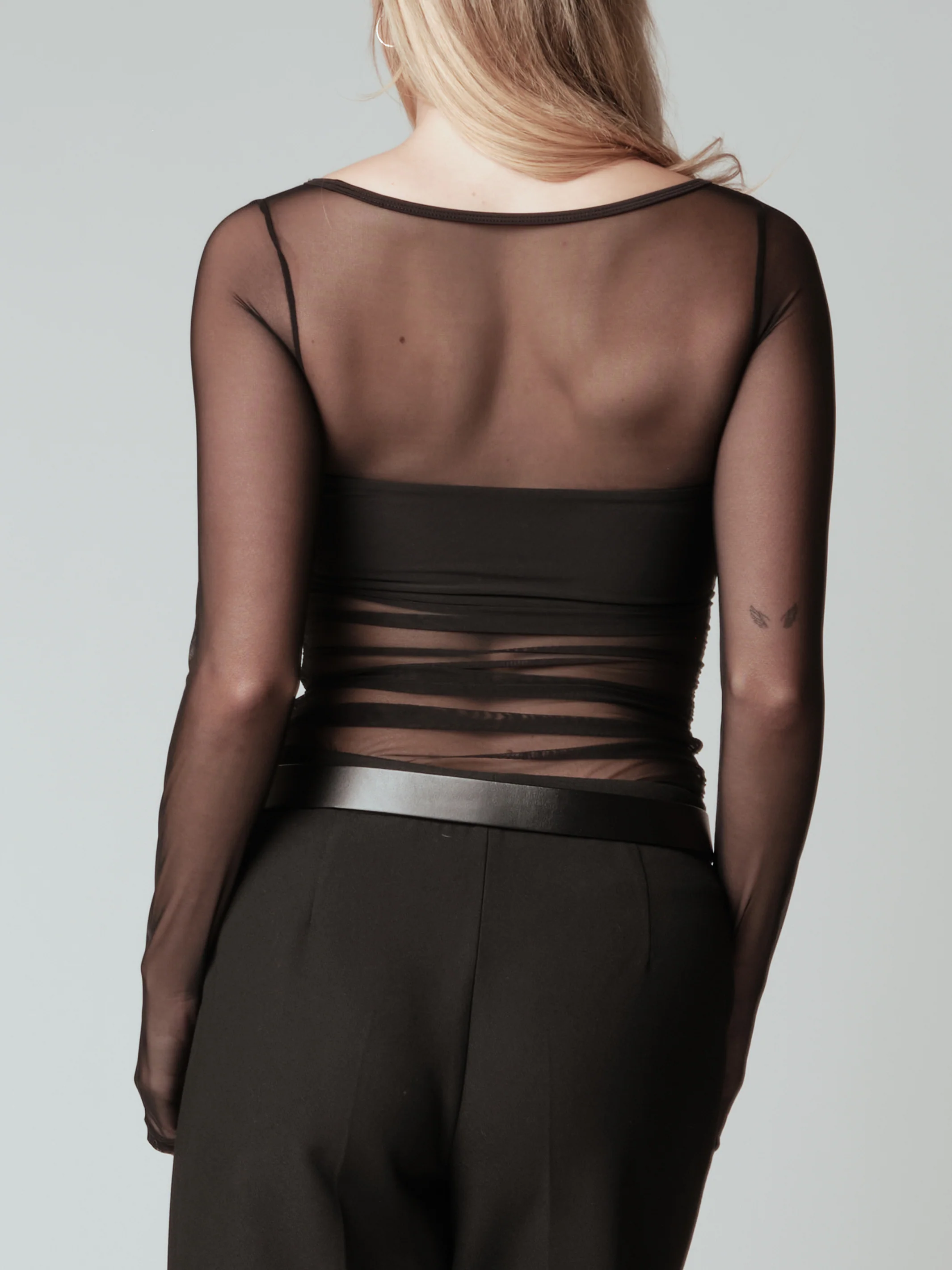 Mesh Bandeau Long Sleeve - Image 3