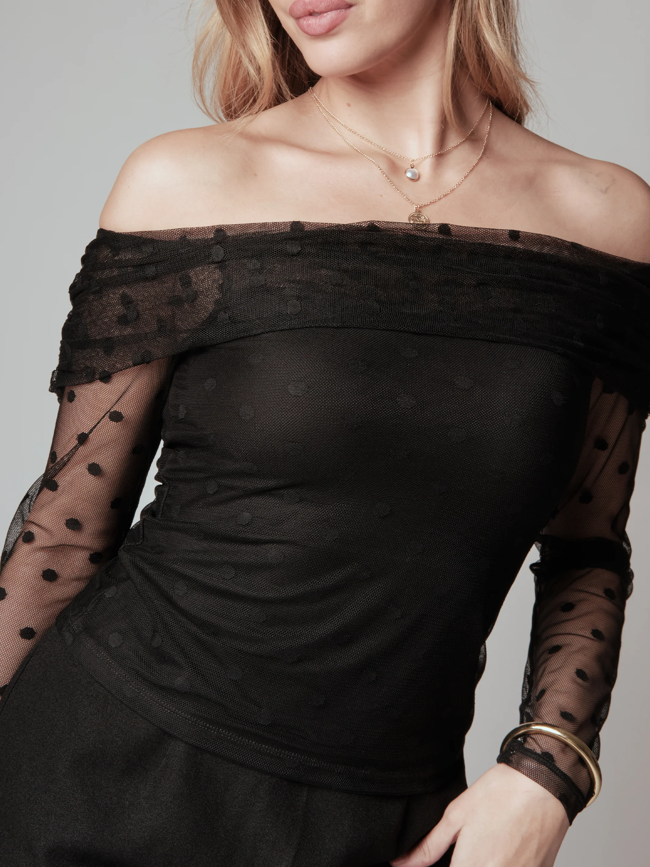 Mesh Fold Over Long Sleeve - Image 6