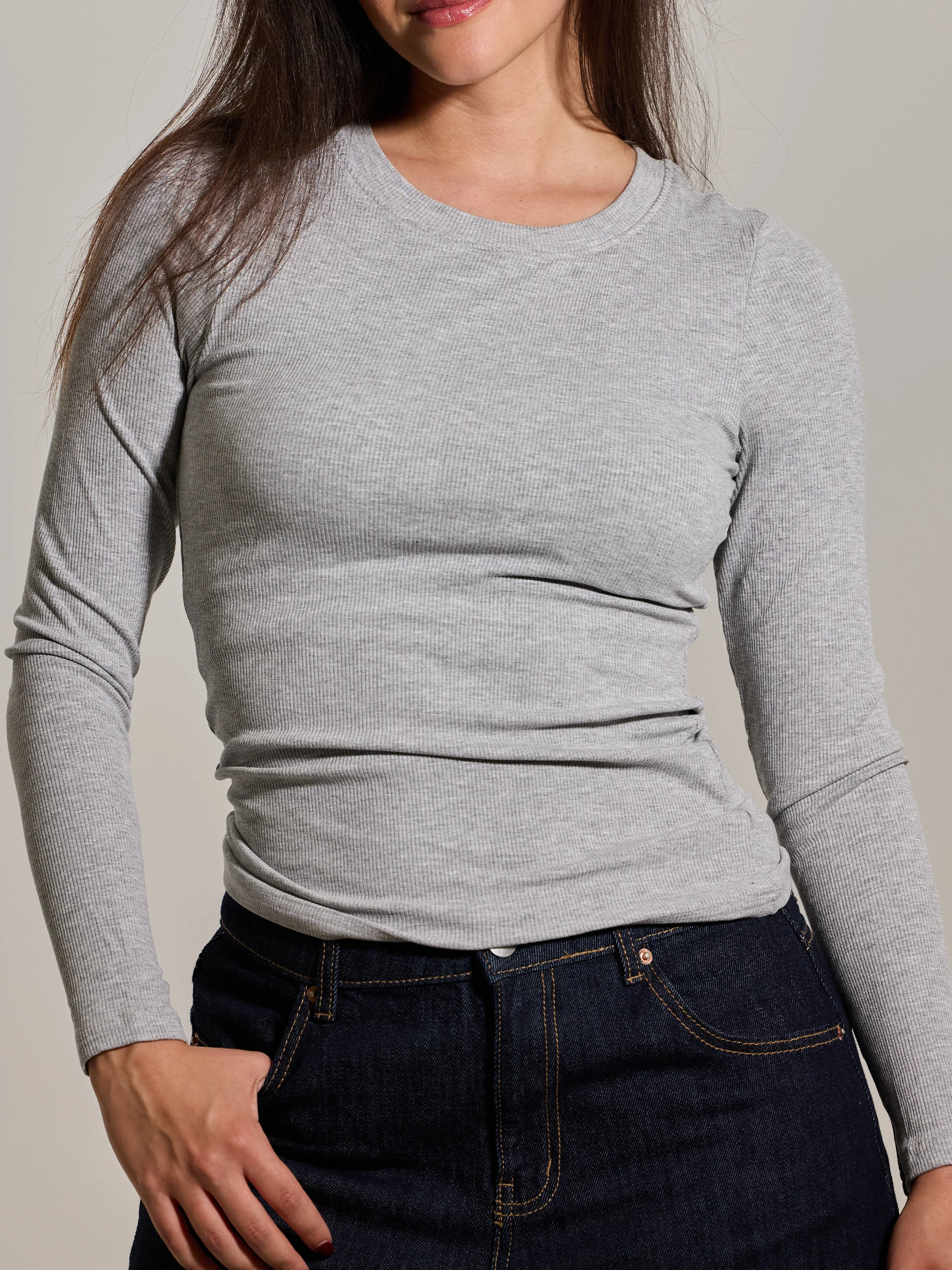 Ribbed Crew Neck Long Sleeve - Image 20