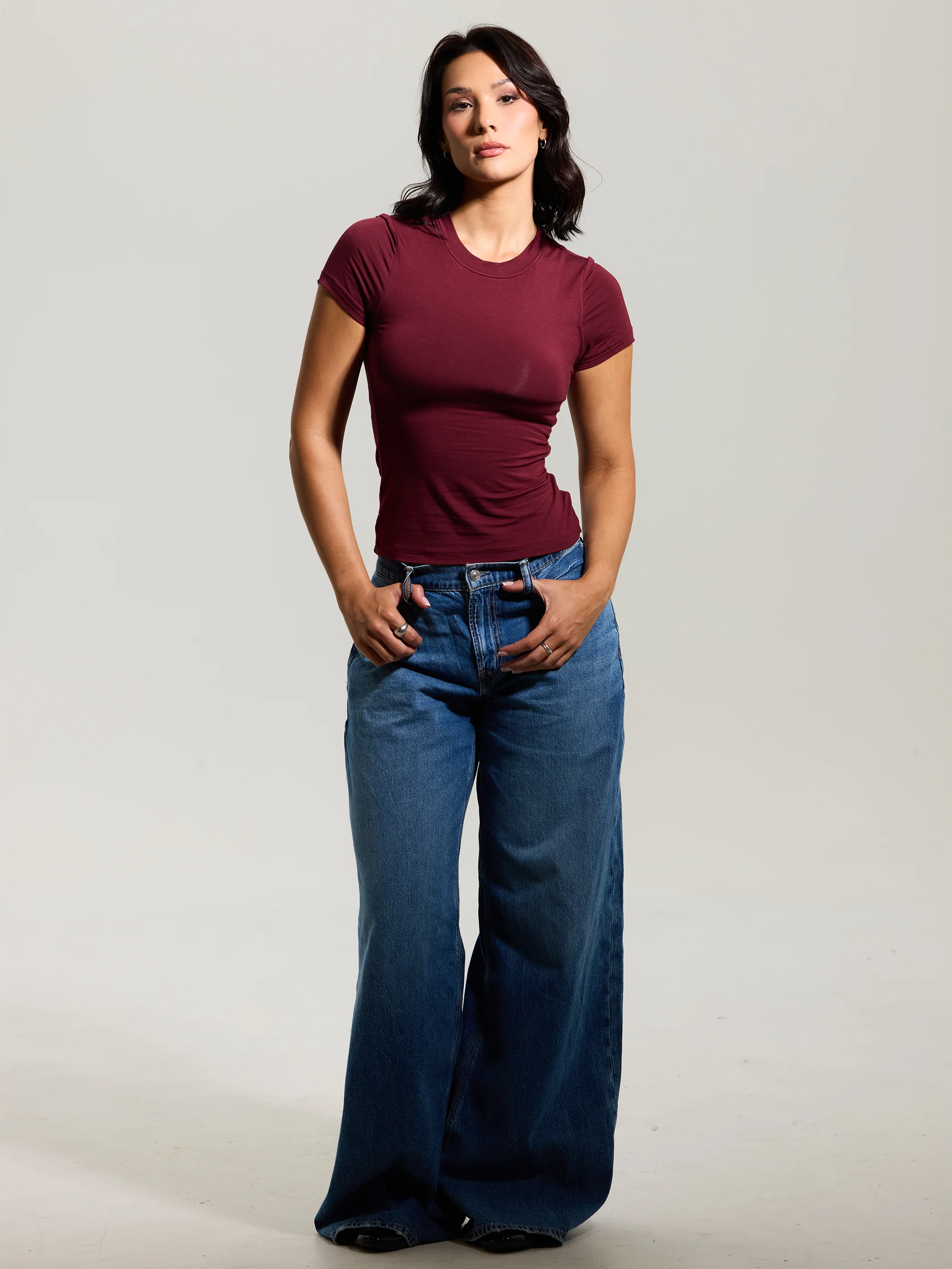 Crew Neck Braless T-Shirt - Image 48