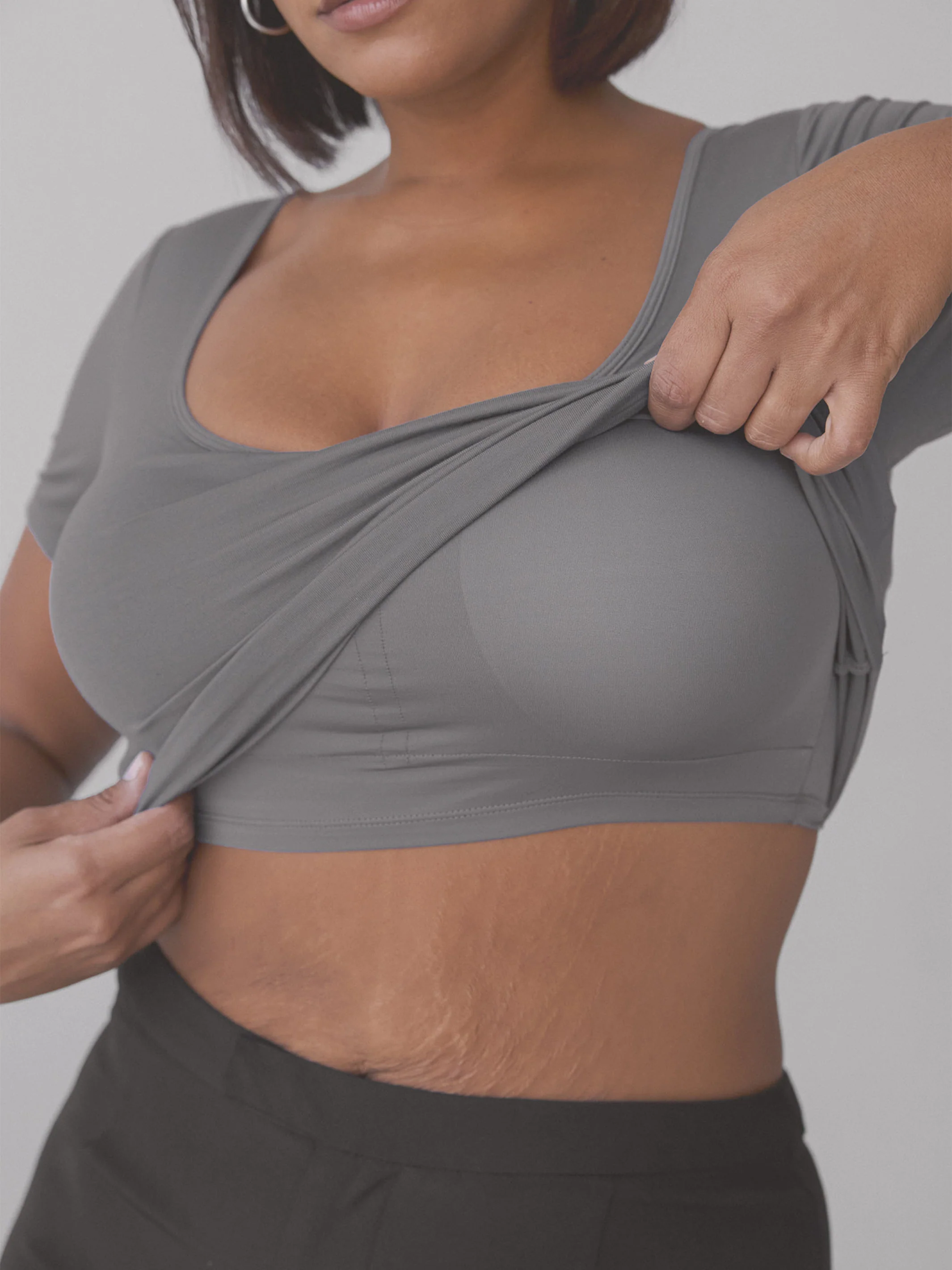 Scoop Neck Braless Short Sleeve - Image 8