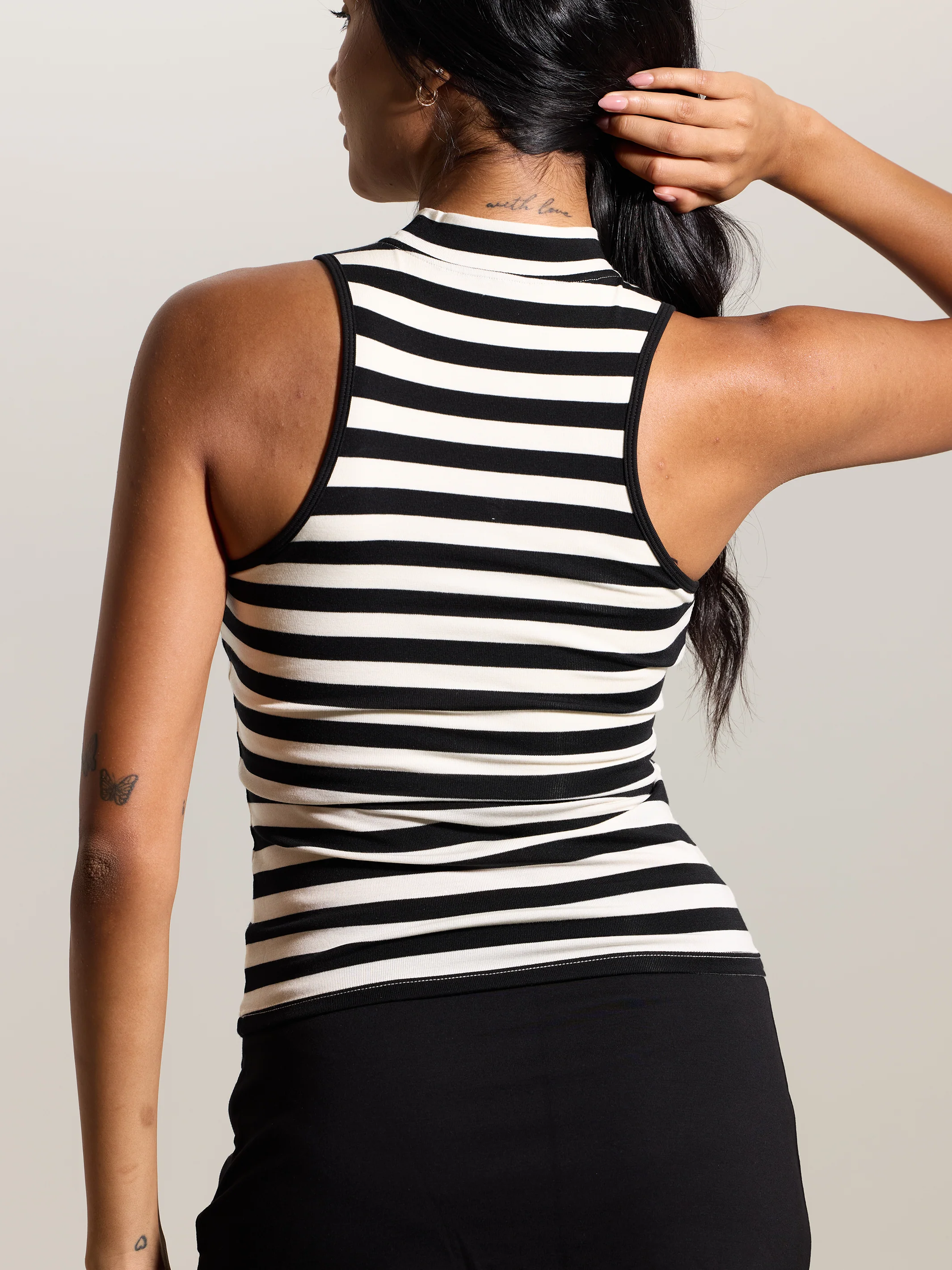 Striped Mock Neck Tank - Image 4